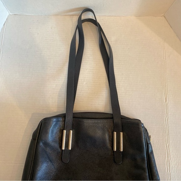 Francesco Biasia Vintage Black Italian Leather Handbag - Picture 6 of 16